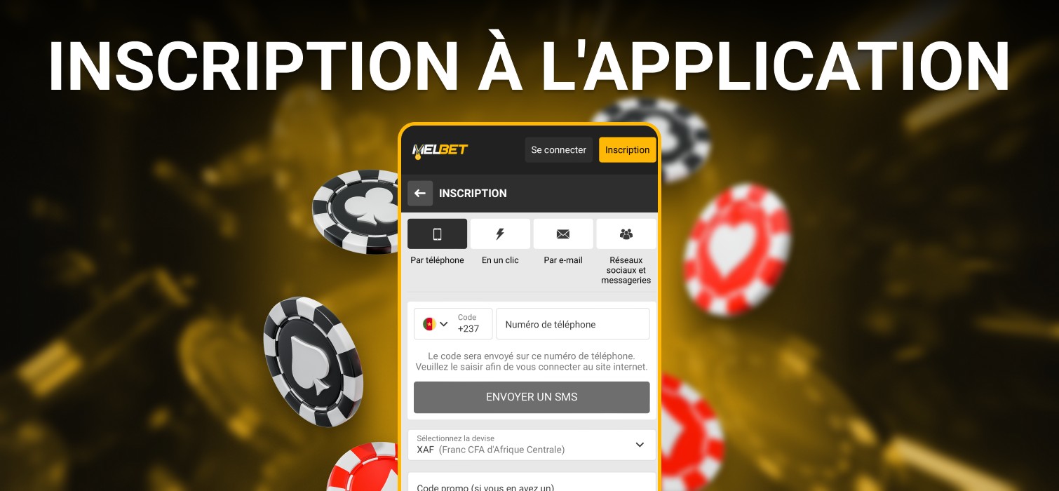 compte d'enregistrement via l'application melbet