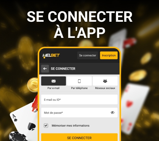 se connecter au compte via l'application