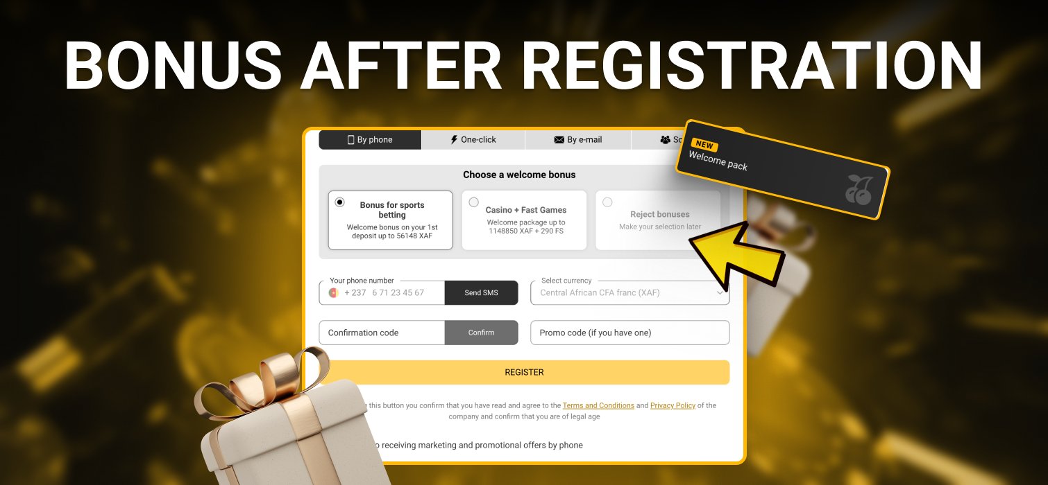 bonus for registration account at melbet